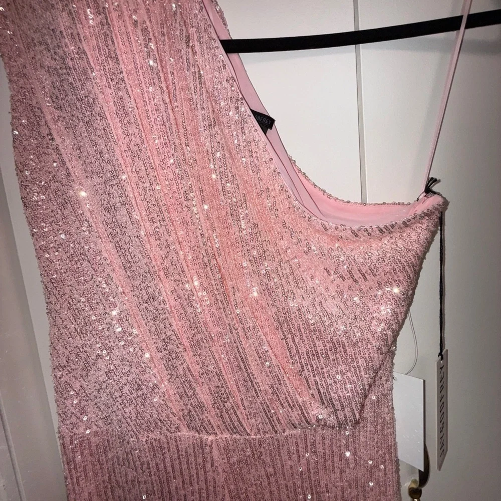 NWT | JAYGODFREY Pink Full-Length One-Shoulder Jumpsuit Size 10 - Picture 8 of 12